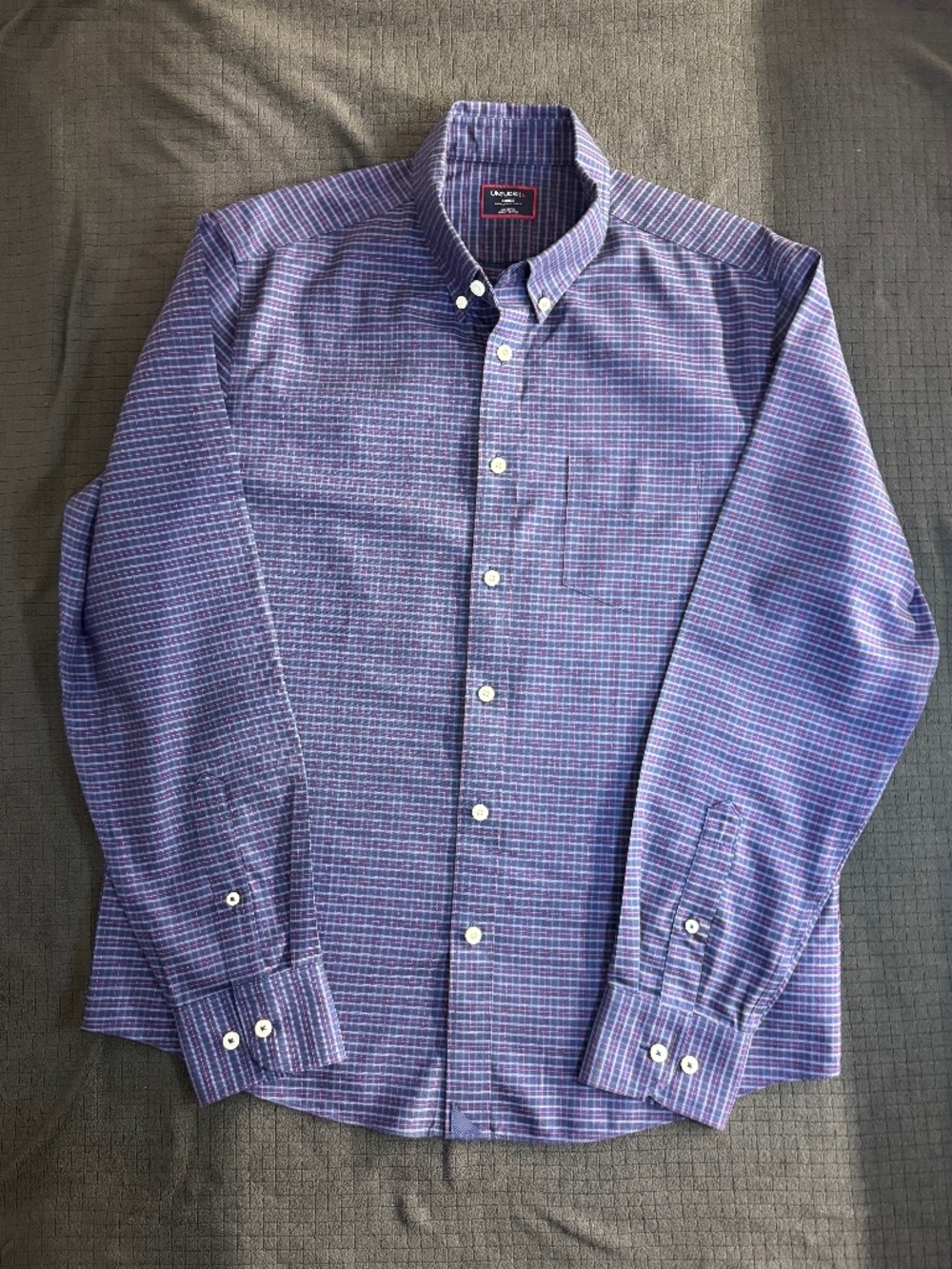 UNTUCKit Mens Large Plaid Button Down Shirt Long Sleeve Wrinkle Free Regular Fit